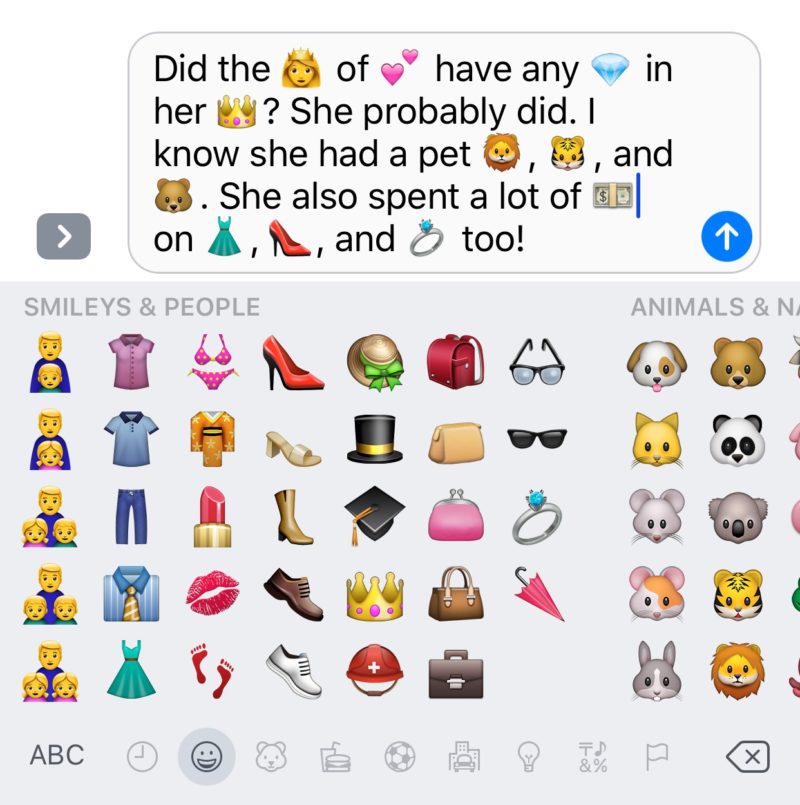 how to add emoji in text message