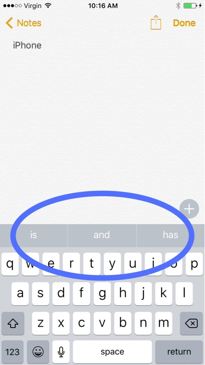 ios predictive text in messaging