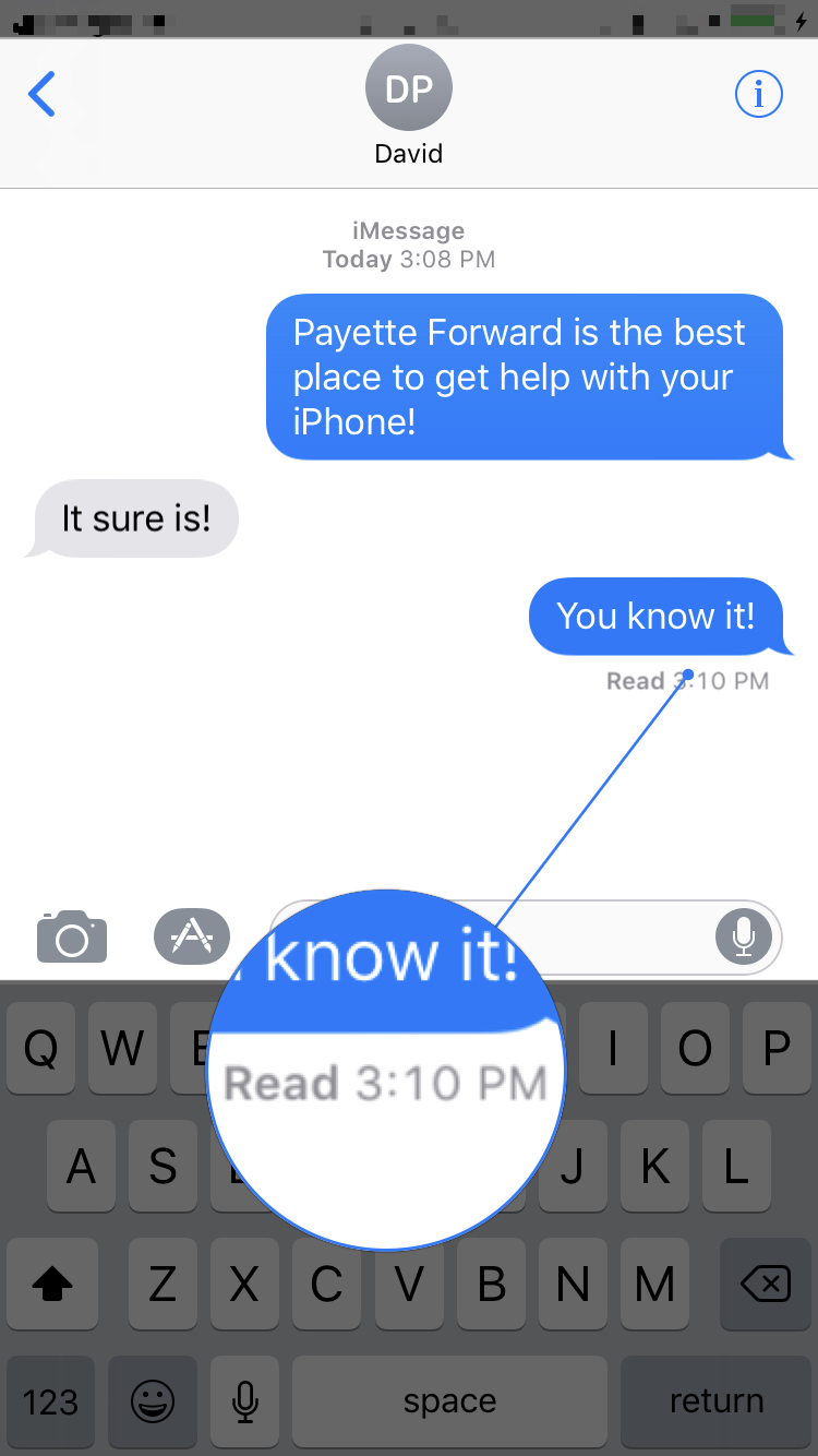 iphone read receipts off but still showing
