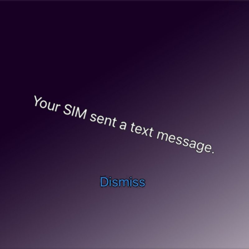 sim sent a text message iphone