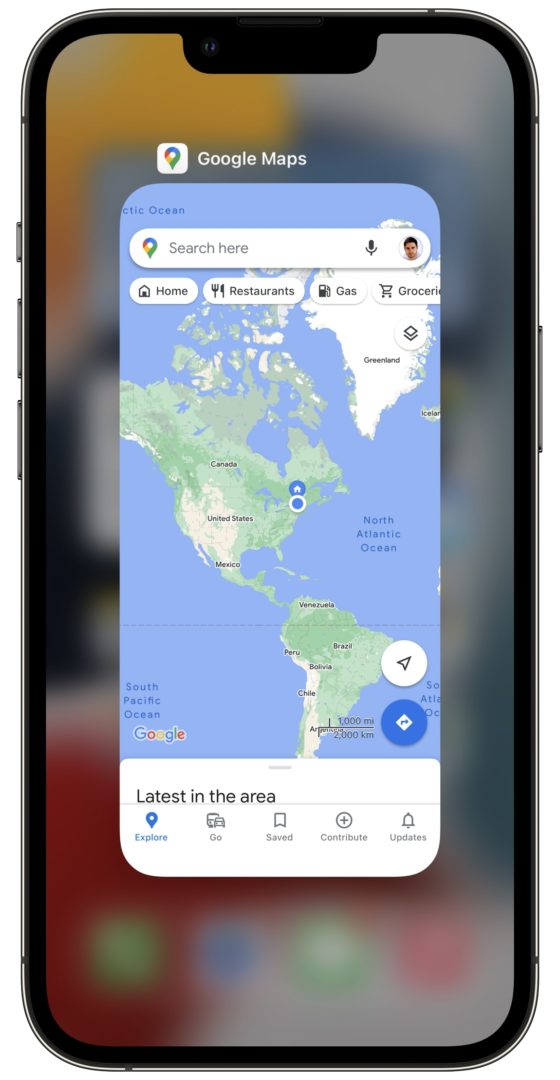 Close Google Maps App On Iphone 560x1080 