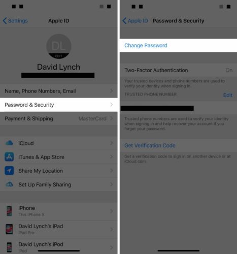create a new apple id password
