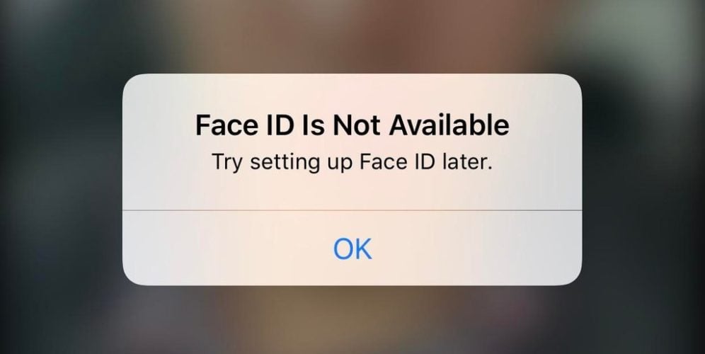 face id not available try setting up later iphone 12