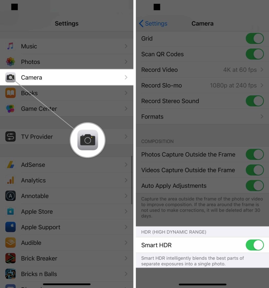 iphone 8 camera resolution settings