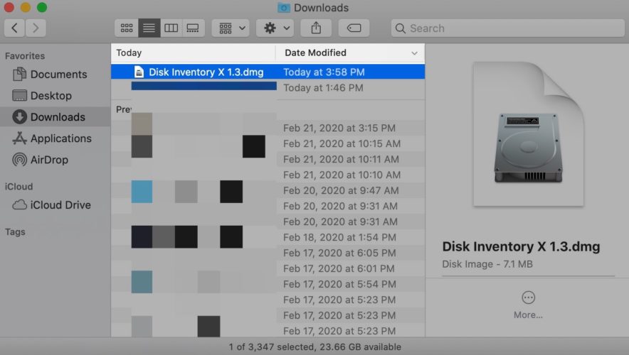disk inventory x on mac never completes